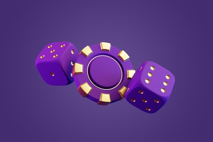 Meja Poker Texas Holdem bernuansa ungu